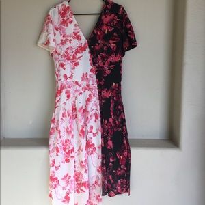 NWOT Lewit two print floral dress 8